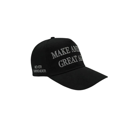 Make America Great Again Never Surrender - Black/Silver